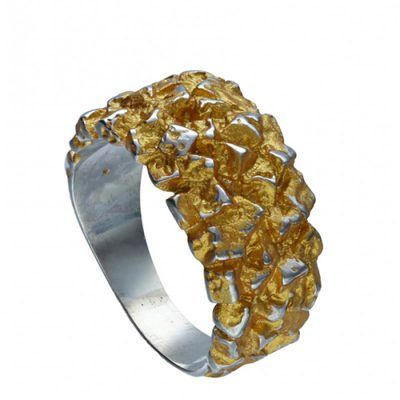 Anillo plata pigmentos