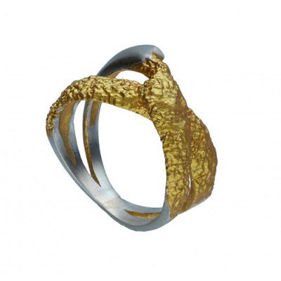 Anillo plata pigmentos