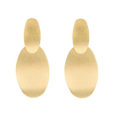 Pendiente oval dos piezas
