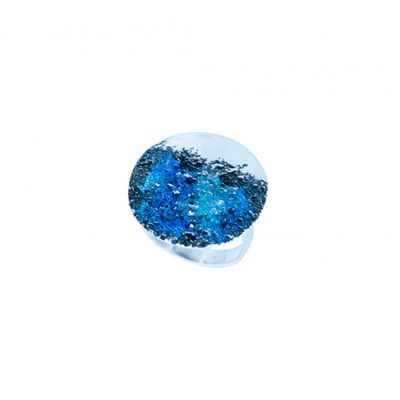 Anillo plata pigmentos Tayga